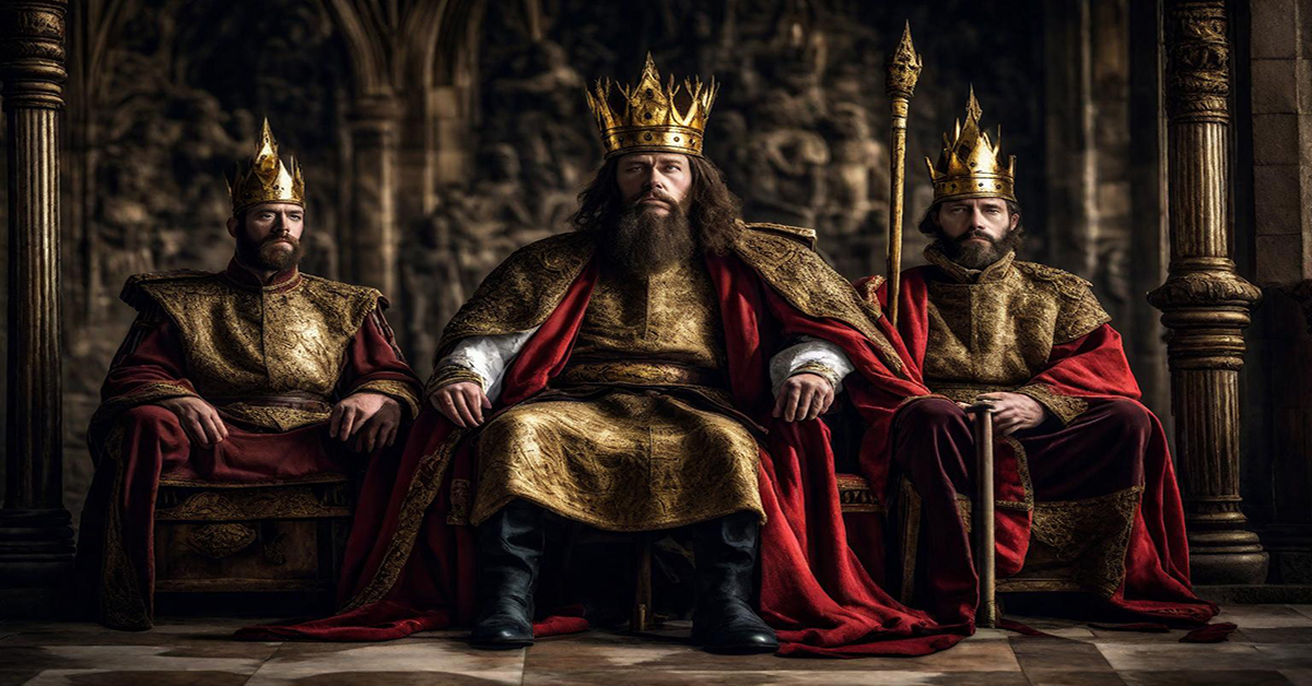 King with his guards